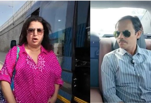 Farah Khan traveling in a van while cook Dilip rides in a luxury sedan during Mewar royal family visit